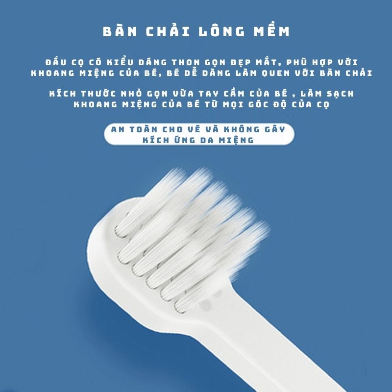 Bàn chải điện dành cho trẻ em SUN SMILE có nhiều màu họa tiết vui nhộn, kèm pin và 1 đầu chải dự phòng