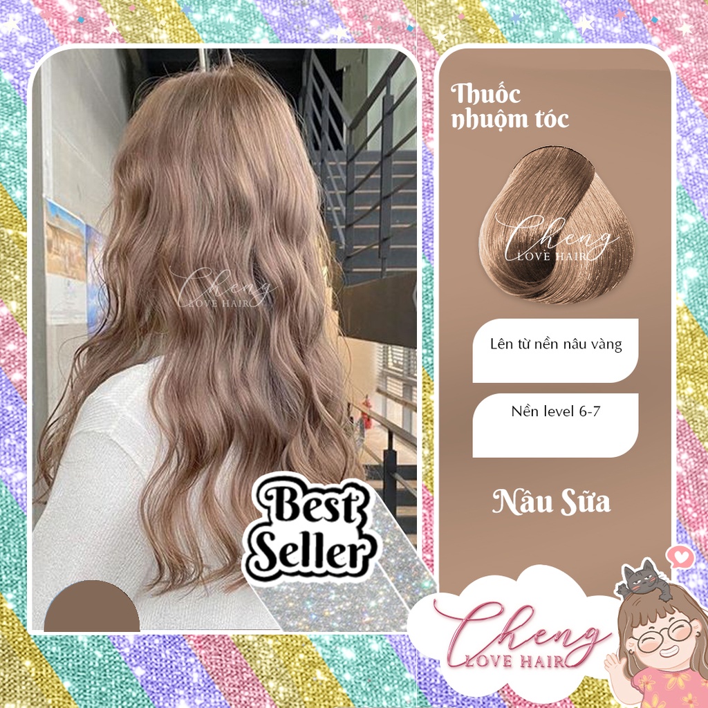 Thuốc Nhuộm Tóc Màu NÂU SỮA Không Tẩy | Chenglovehair, Chenglovehairs