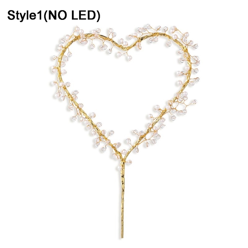 1 Gói Đèn LED Hình Trái Tim Dùng Trang Trí Bánh Kem Sinh Nhật / Bánh Cưới