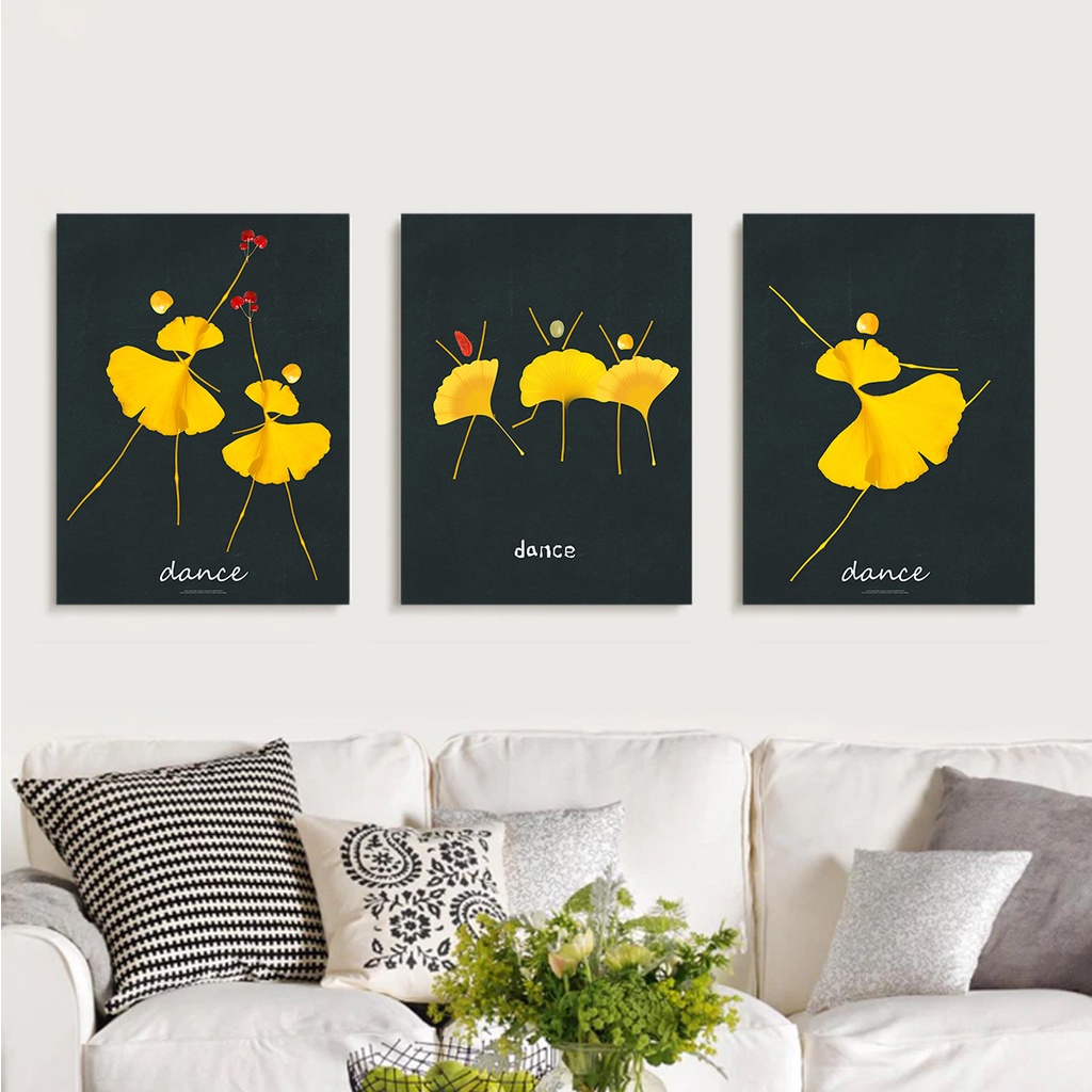 Bộ tranh canvas cô gái nghệ thuật, tranh DEPOT cách điệu trang trí quán café, salon, spa