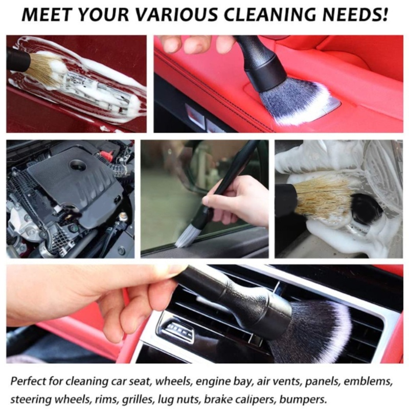 Set 3 Chổi Quét Bụi Lỗ Thông Gió Xe Hơi / Máy Điều Hòa Tiện Dụng