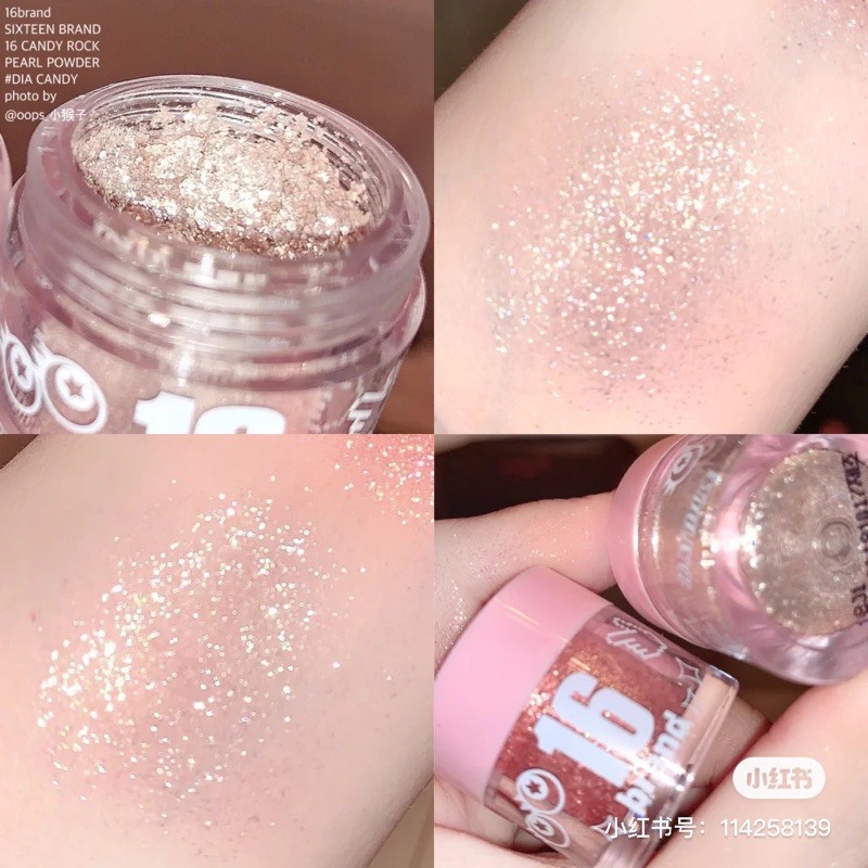 Nhũ Mắt Sixteen Brand 16 Candy Rock Pearl Powder