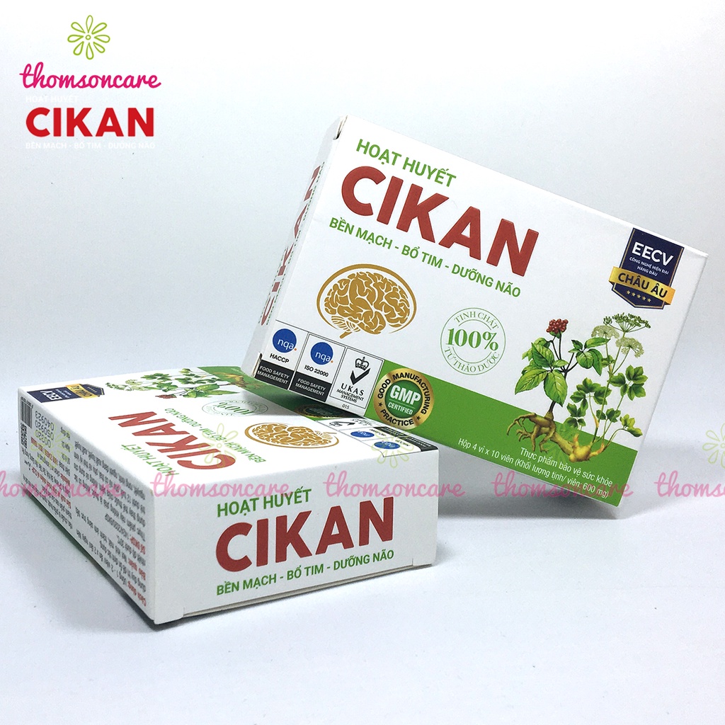 Hoạt huyết dưỡng não Cikan Mua 7h tặng 1h bằng tem tích điểm, có thêm đan sâm, tam thất, Ginkgo Biloba