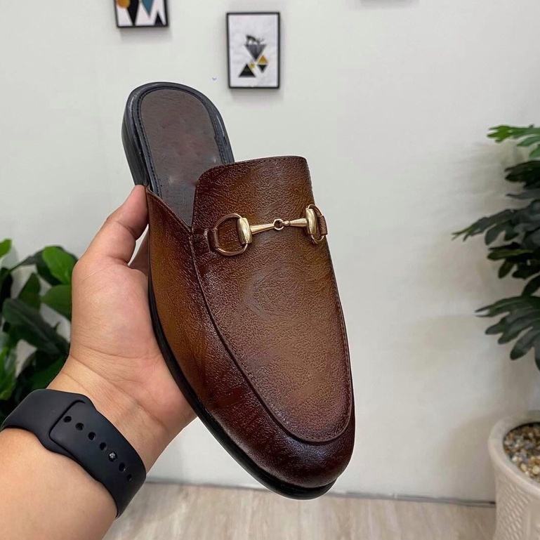 Giày sục nam công sở cao cấp da bò thật bh 1 năm - Mã T24