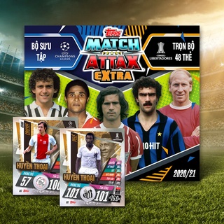 Bộ Sưu Tập 48 Thẻ Cầu Thủ In Album Match Attax Extra 2020-21 Huyền Thoại