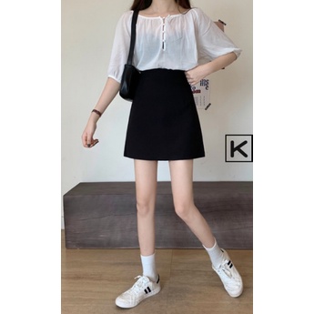 Chân Váy Chữ A Ngắn, Chất Tuyết Mưa Co Giãn 4 Chiều - Có Quần Trong CV31 | BigBuy360 - bigbuy360.vn