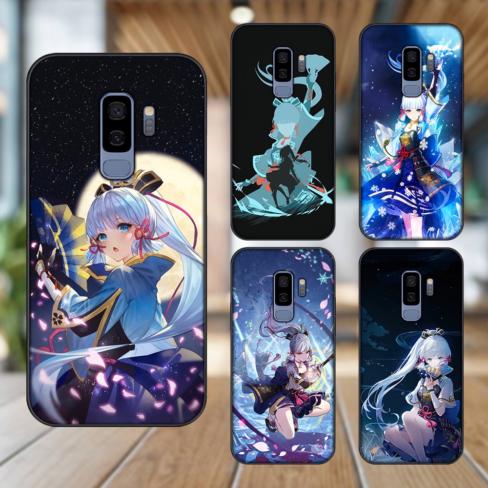 Ốp lưng Samsung S9 Plus viền đen in hình Ayaka Genshin Impact