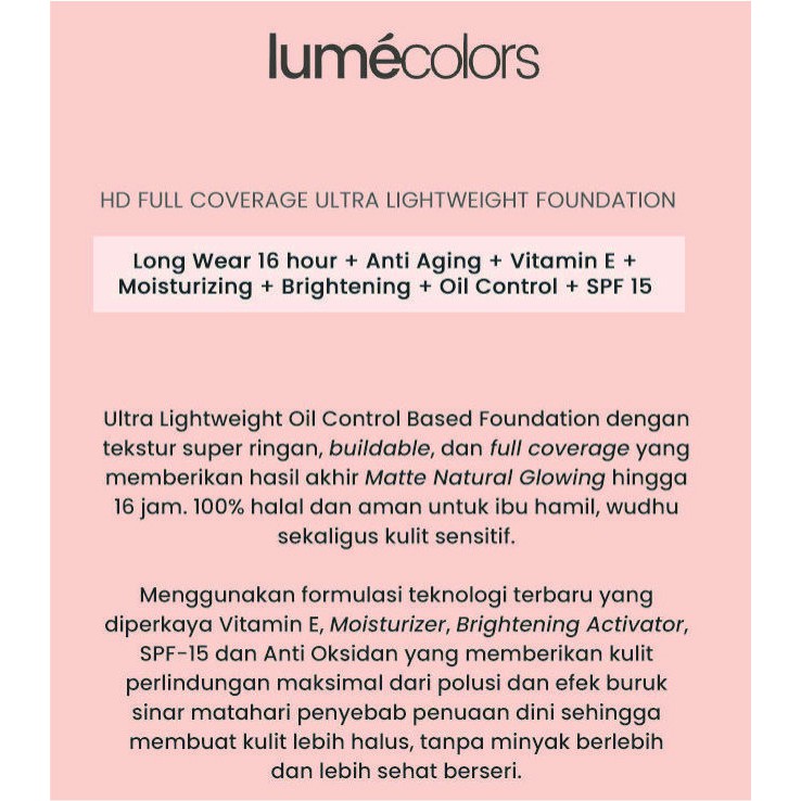 Lume (hàng Mới Về) Kem Nền Siêu Nhẹ Che Phủ Toàn Diện | BigBuy360 - bigbuy360.vn