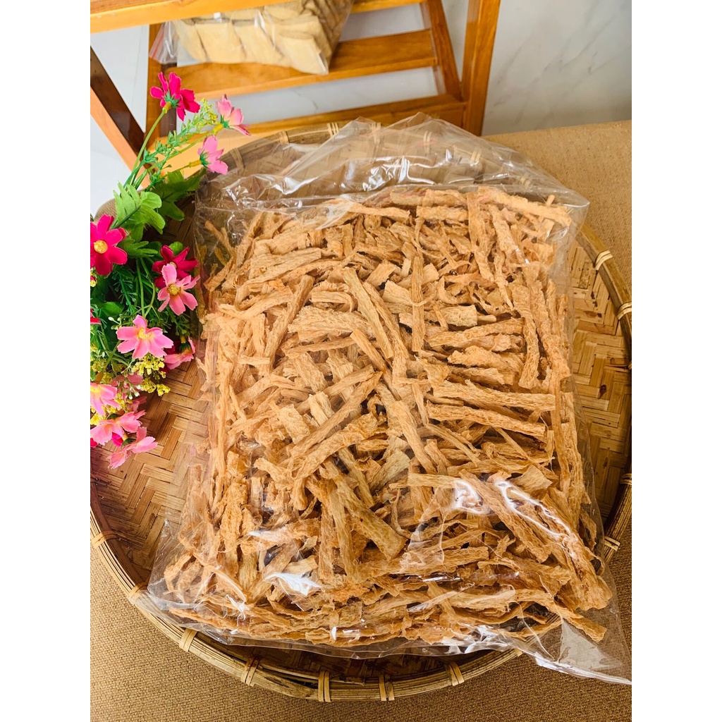 Khô sườn non chay ướp sẵn gia vị  gói 500gr '' xé sợi''