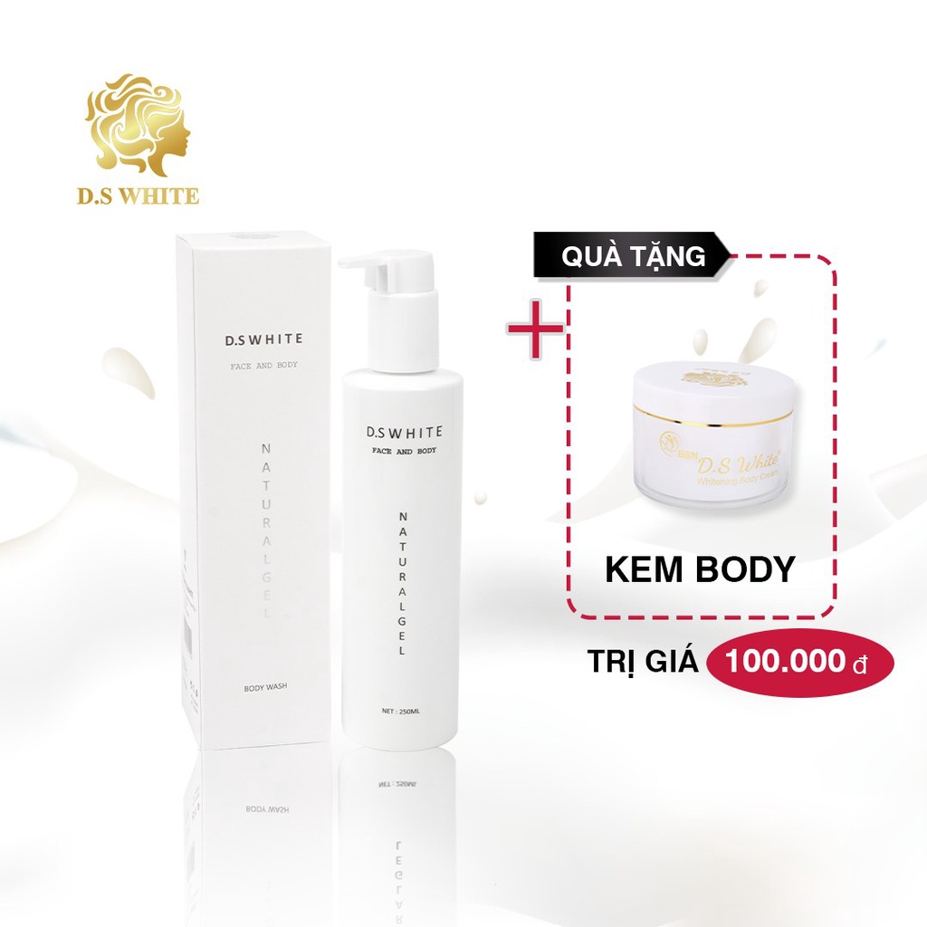 Tinh Chất Tắm Trắng Khô D.S White Dưỡng Trắng, Kích Trắng Dành Cho Mặt Và Body Hàng Chuẩn Spa 250ml [Tặng kem body]