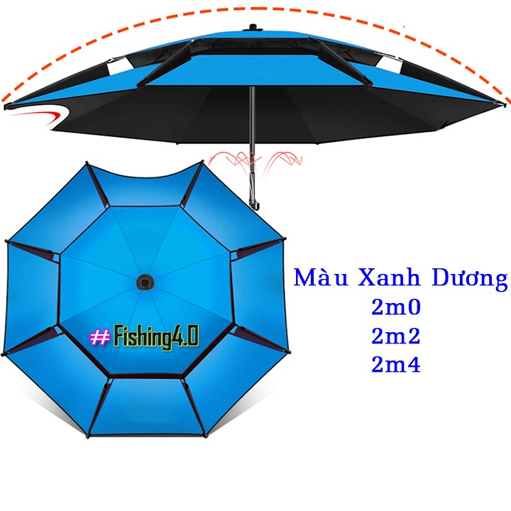 Ô câu cá - ô dù che nắng che mưa cao cấp - 2m0 - 2m2 - 2m4 Nhiều màu AA46