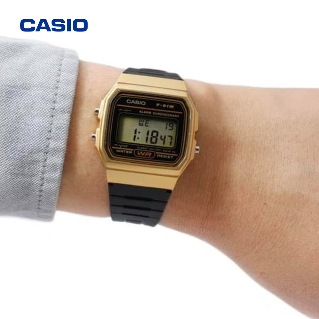 Đồng hồ nam Casio F-91WM chính hãng - Bảo hành 1 năm, Thay pin miễn phí trọn đời