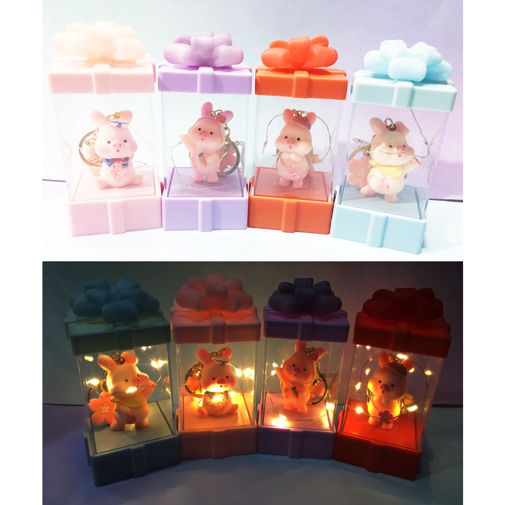 đèn ngủ hộp quà heo hồng DHQ21 dễ thương cute hoạt hình