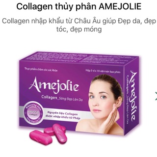 Viên uống Collagen Amejolie - Collagen thuỷ phân nhập từ Pháp