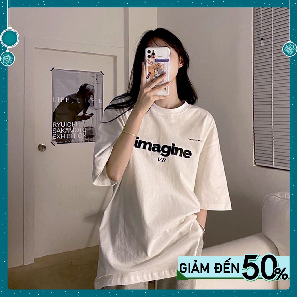 Áo Thun Nam Nữ Imagine VII Unisex - Kiểu áo phông nữ nam form rộng tay lỡ Ulzzang A84
