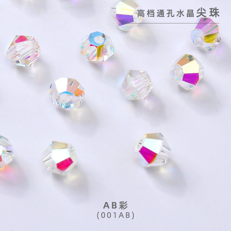 Hạt Cườm Pha Lê Lấp Lánh Hình Kim Cương 10PCS