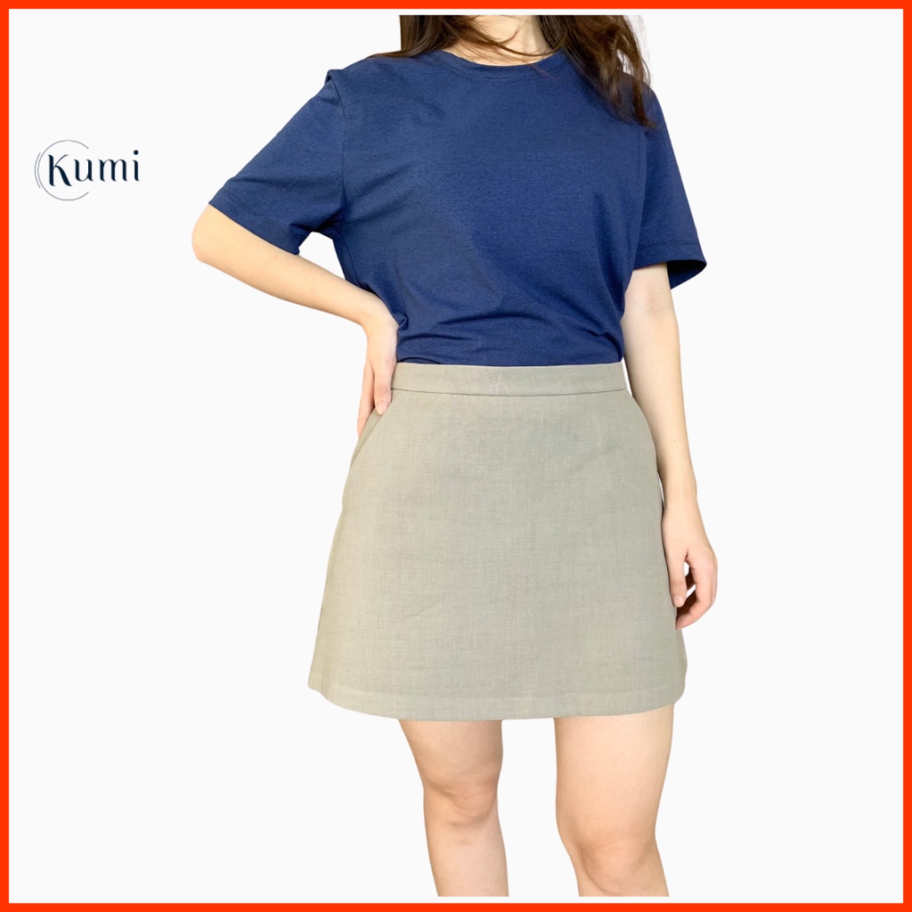 Chân váy chữ A cao cấp chất Kaki co giãn phối đồ cực đẹp Kumi Fashion | BigBuy360 - bigbuy360.vn