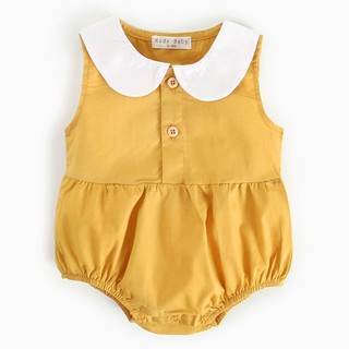 Bộ Bodysuit Một Mảnh Màu Vàng Dễ Thương Cho Bé Sơ Sinh