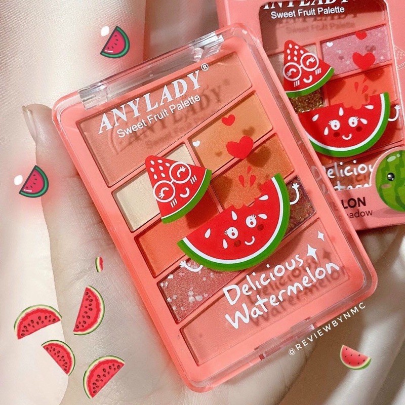 PHẤN MẮT KÈM PHẤN MÁ DƯA HẤU ANYLADY DELICIOUS WATERMELON Eyeshadow &amp; blush