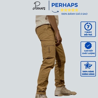 Quần Jean Nam Cargo Pants Ống Suông Phong Cách Đường Phố Cao Cấp Thoáng Mát Co Giãn PERHAPS PHQ22
