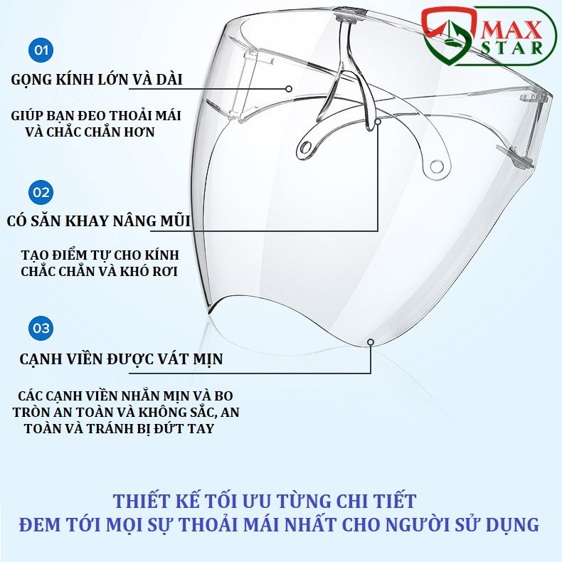 Kính bảo hộ chống giọt bắn phòng dịch Chống bụi khói Bảo vệ mắt khi lái xe Bảo hộ xe máy chống sương mù Kính face shield | BigBuy360 - bigbuy360.vn