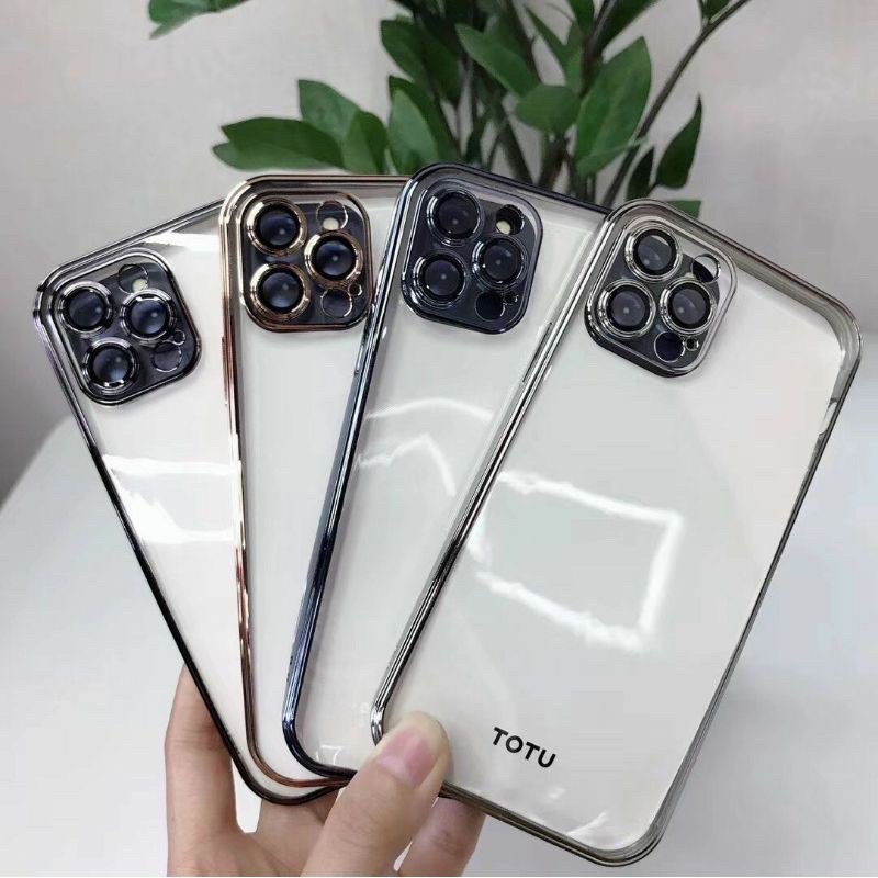 Ốp lưng TOTU bảo vệ Camera iPhone 11,11 Pro, 11 Pro Max, 12 Mini, 12, 12 Pro, 12 Pro max lưng trong viền màu sang trọng