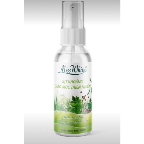 Xịt khoáng Miss White tăng cường độ ẩm cho da 50ml