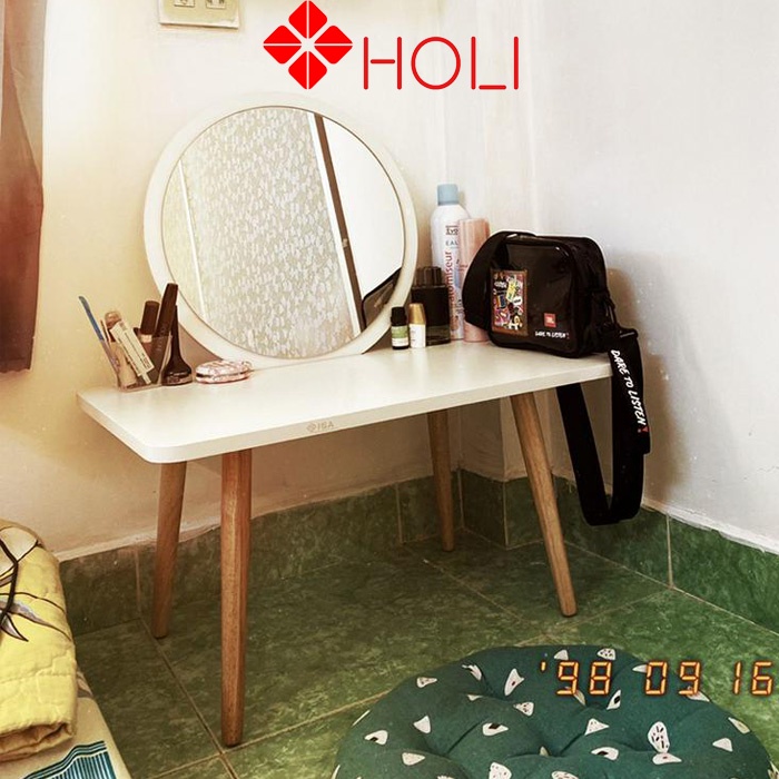 Bàn trang điểm đẹp ( AK13) Mặt bàn bo góc dày 15ly phong cách bắc âu ̣̣̣̣̣̣chính hãng.