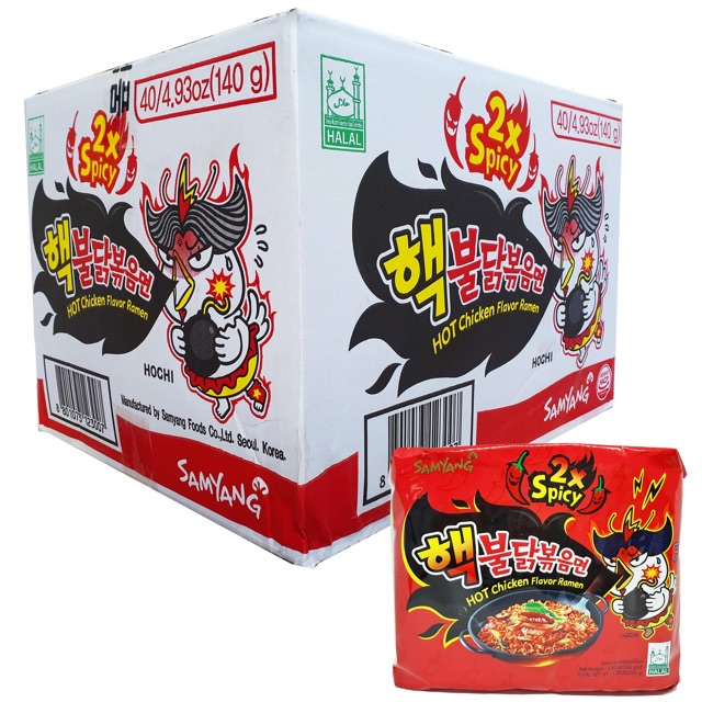 Thùng 40 Gói Mỳ Trộn Cay SamYang X2 Sốt 140g