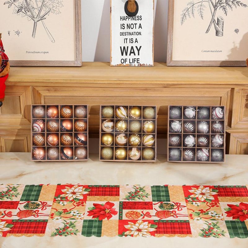 16 Trái Châu 6cm Trang Trí Cây Thông Noel