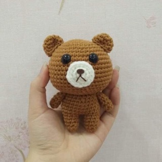 Móc khoá thú len gấu Brown 🐻