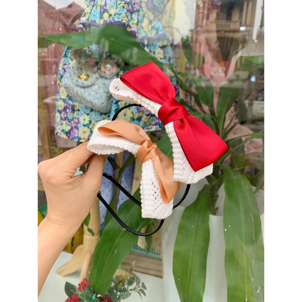Bờm nơ bé gái Handmade