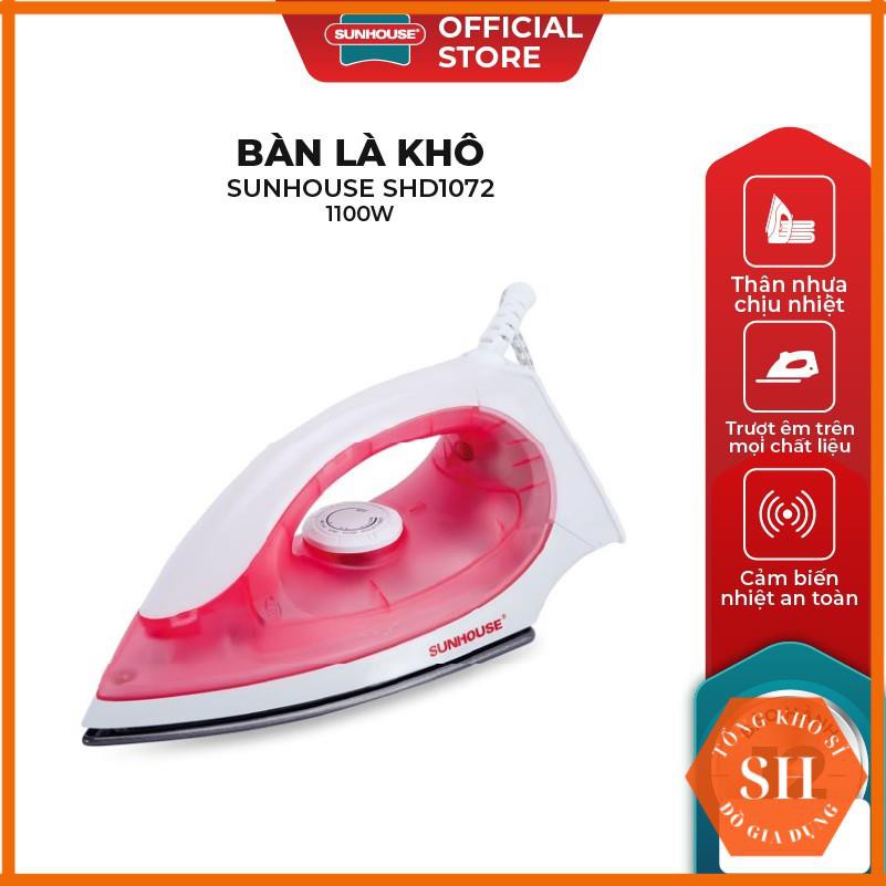 Bàn ủi khô, Bàn là khô Sunhouse SHD1072 loại bỏ mọi nếp nhăn, chế độ điều chỉnh linh hoạt - Bảo hành 12 tháng