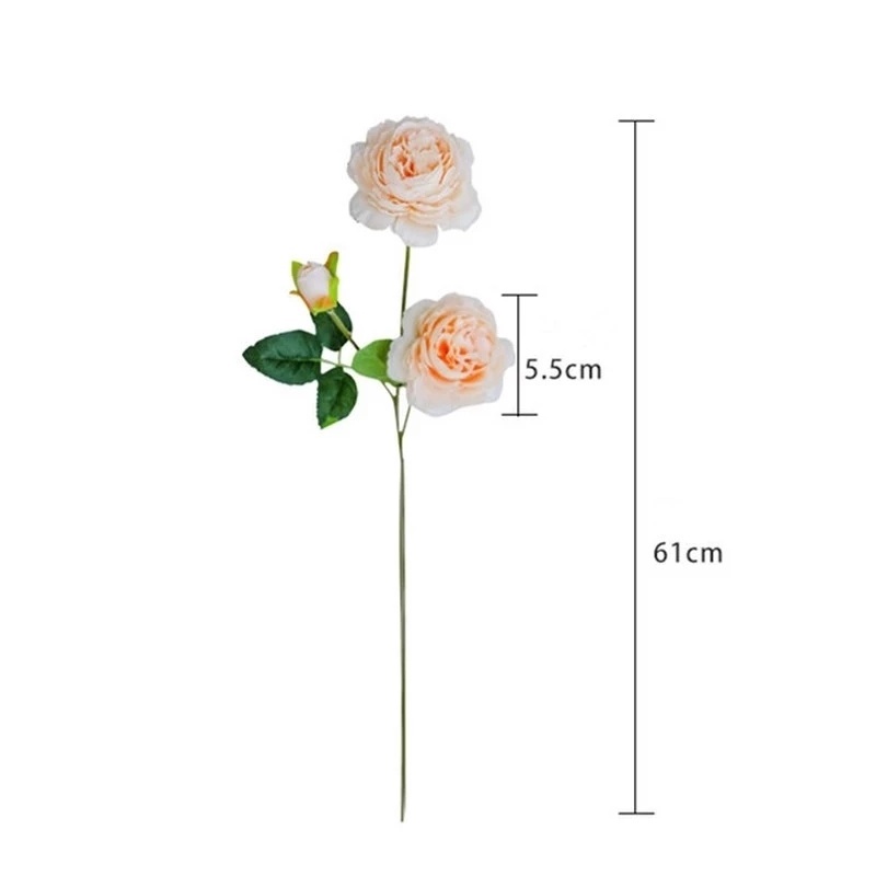 Bó Hoa Mẫu Đơn Giả 3 Đầu Bông Trang Trí Tuyệt Đẹp