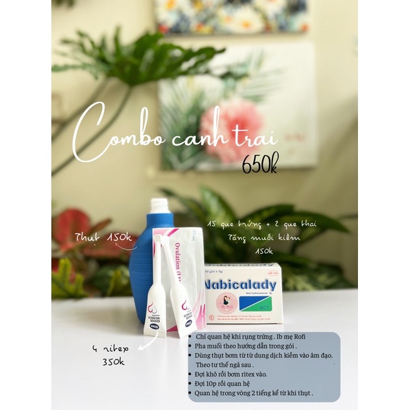 Combo tạo môi trường kiềm canh trai (có hướng dẫn - không kèm cốc)