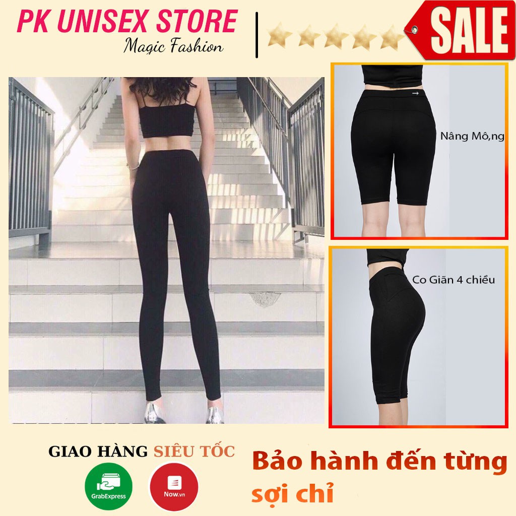 💗SIÊU HOT💗Quần Legging Đùi, Dài, Nâng Mông Cạp Cao Siêu Hot Siêu Co Giãn Loại 1 Big Size Đến 80kg