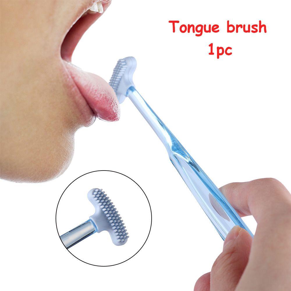 MAX=&gt; Soft Cleaner Brush Silicone Oral Clean Tongue Scraper  Health Care Tool Hot  Bad Breath Useful Hygiene Double sided Dental Care/Multicolor