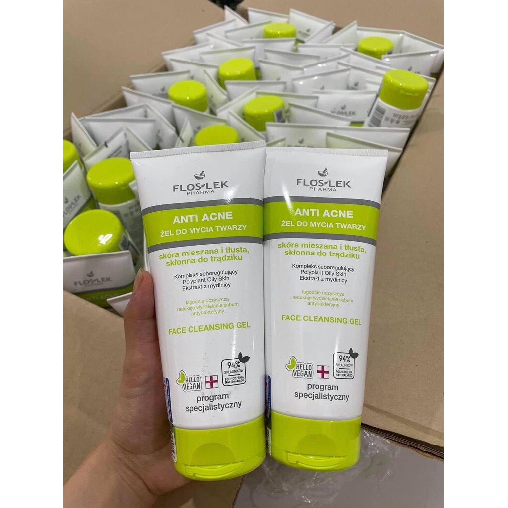 Sữa rửa mặt Floslek cho da dầu mụn 200ml