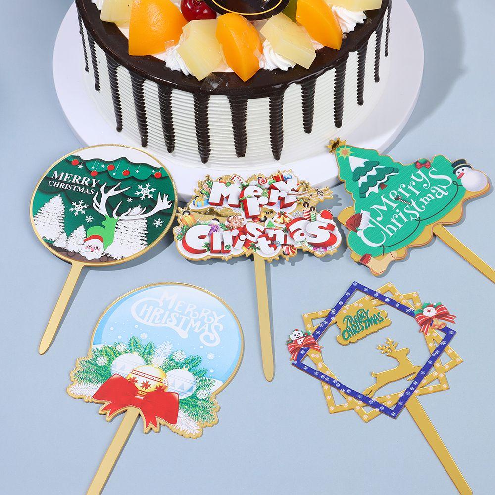 YNATURAL Phụ Kiện Trang Trí Bánh Kem Chữ Merry Christmas