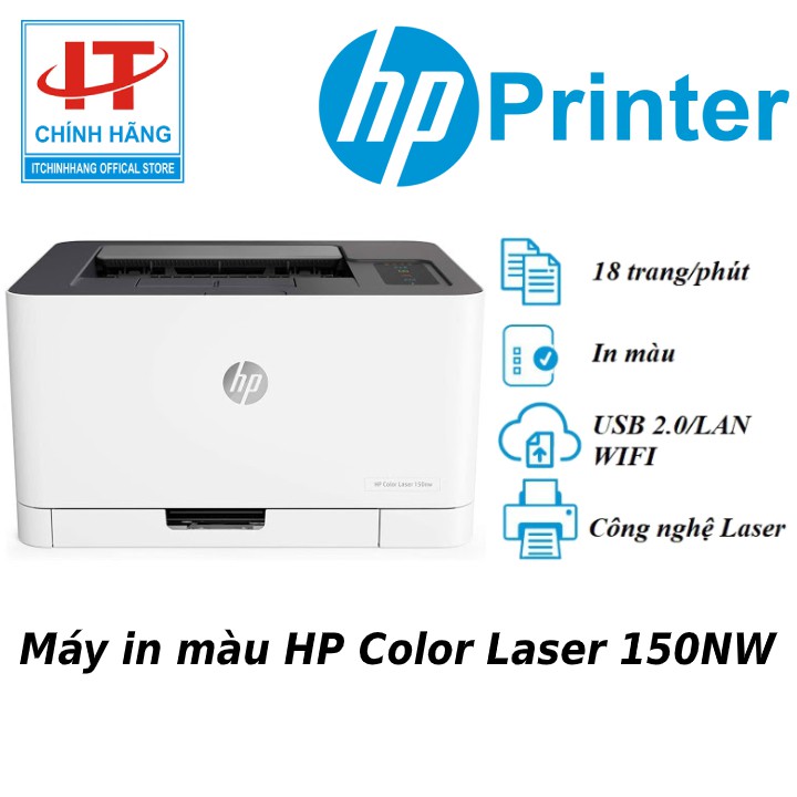 Máy in màu HP Color Laser 150nw (In/Wifi),1Y WTY_4ZB95A – Hàng chính hãng