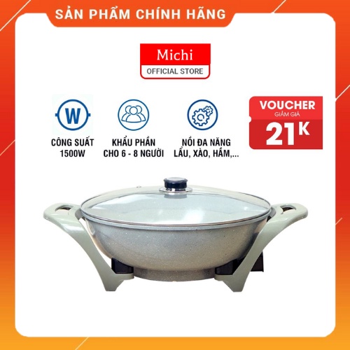 ⭐⭐ Nồi lẩu điện đa năng michi 5 in 1⭐⭐ Tặng kèm 1 khay hấp