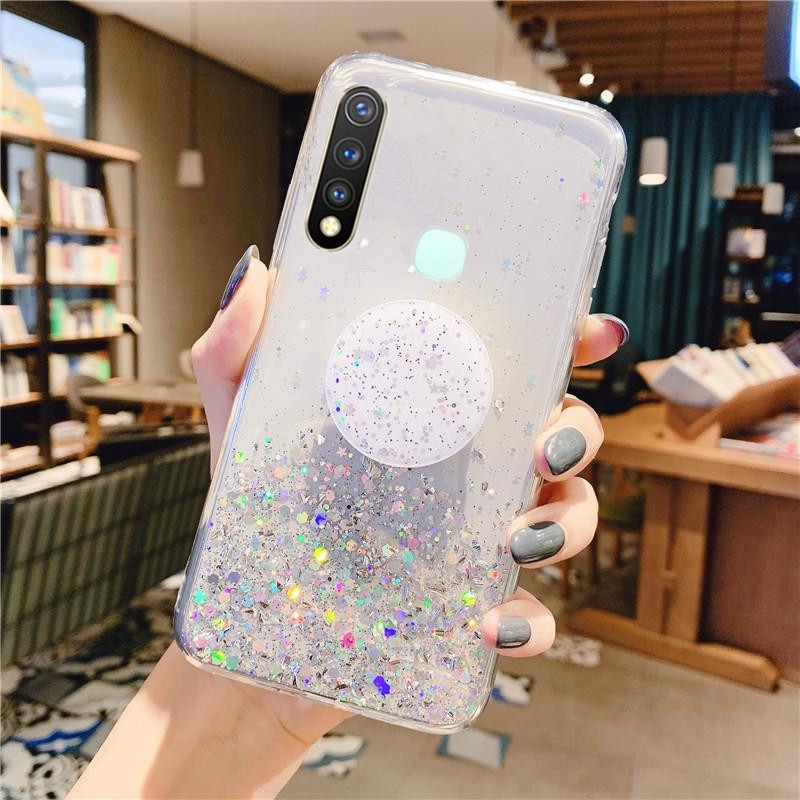 Ốp Điện Thoại Mới INS OPPO A31 A 31 OPPOA31 Vỏ Bling Long Lanh Không Gian Ngôi Sao TPU Mềm OPPOA31 2020 Có Giá Đỡ