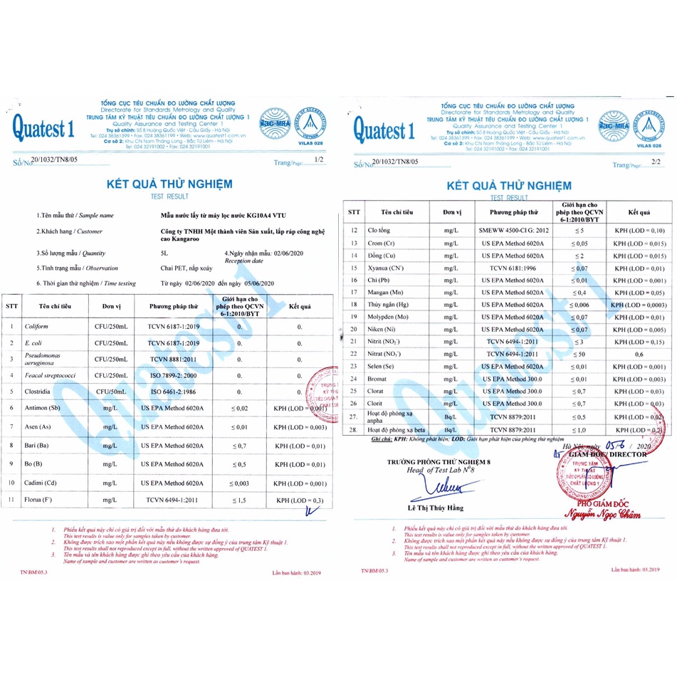 Máy lọc nước R.O nóng lạnh Hydrogen Kangaroo KG10A4VTU 10 lõi