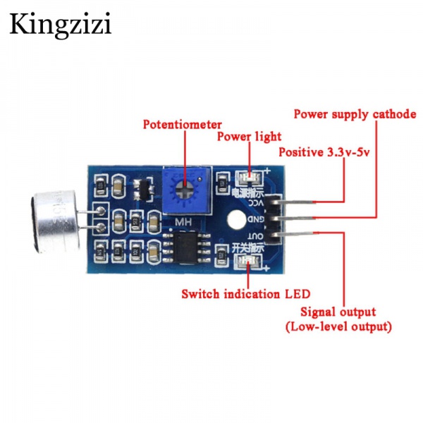 Mô Đun Cảm Biến Giọng Nói Thông Minh 3 Pin Dành Cho robot Máy Bay Arduino