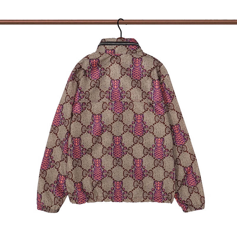 Áo Khoác Khóa Kéo Tay Dài In Họa Tiết G Thời Trang Thể Thao Unisex Size M-XXL