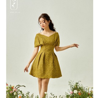 Olv - đầm paisley jacquard dress