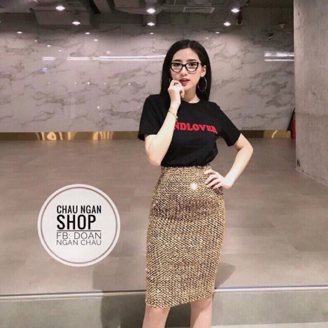 Chân váy kim sa dài hàng Quảng Châu | BigBuy360 - bigbuy360.vn