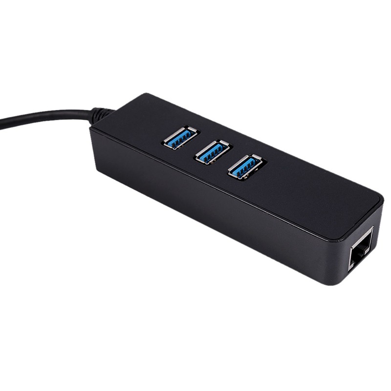 Bộ Chia 3 Cổng Usb 3.0 Tốc Độ Cao 10 / 100 / 1000 Mbps Sang Rj45 Gigabit Ethernet