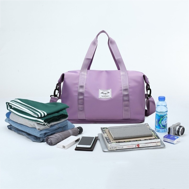 Túi xách đeo vai đựng đồ tập gym/ yoga sức chứa lớn màu trơn chống thấm nước thời trang cho nữ