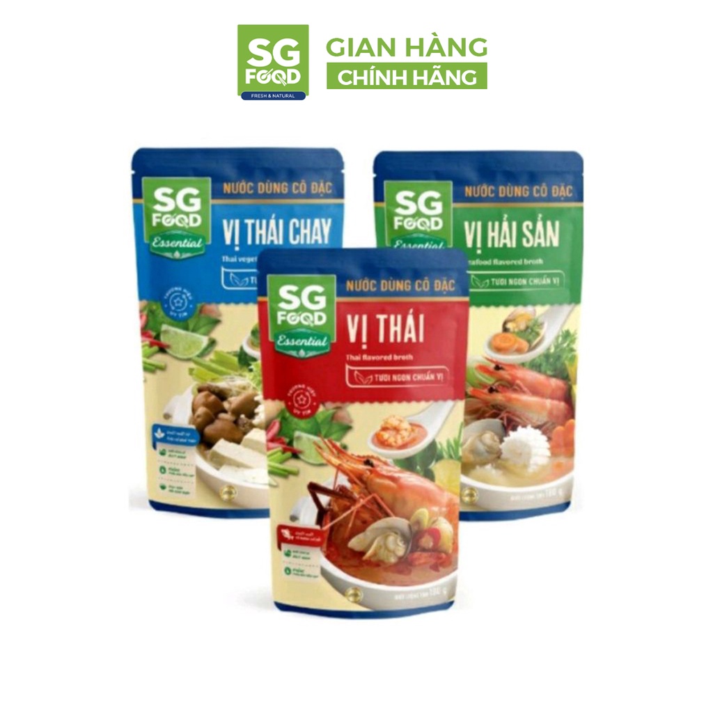 Nước dùng cô đặc vị hải sản SGFOOD 180gr nấu lẩu chế biến món ăn tươi ngon chuẩn vị